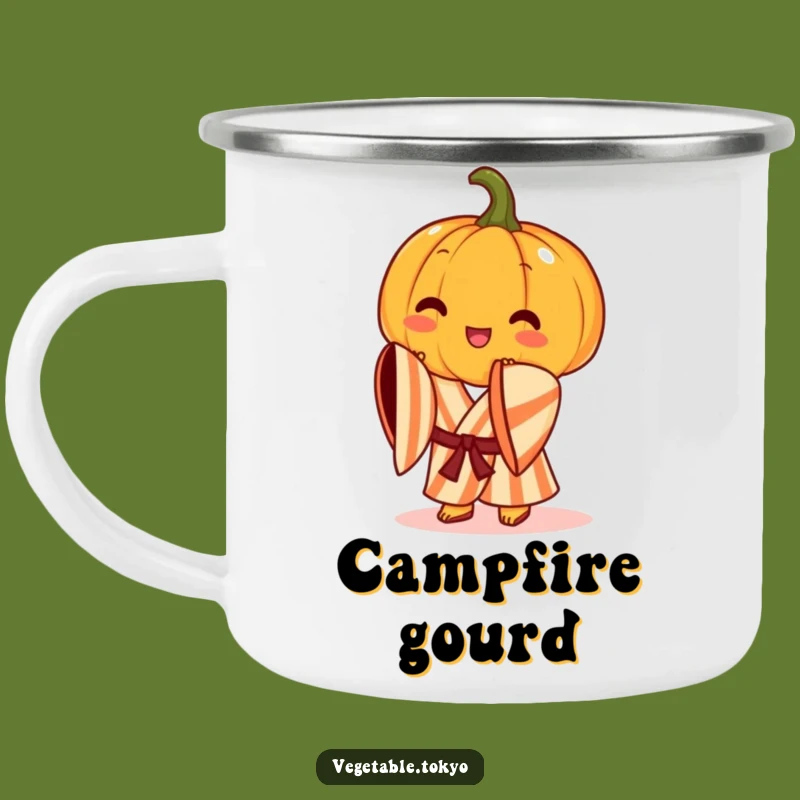 Funny Pumpkin Bow Camping Mug: Autumn Adventures with a Graceful Touch
