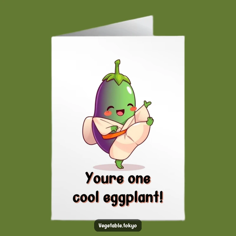 Free Printable Congrats Card: Funny Eggplant Kick - Downloadable Victory Art!