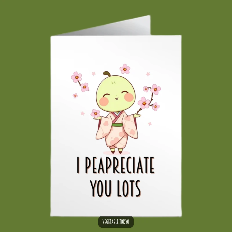 Free Printable Thank You Card: Funny Pea Pod Juggling - Downloadable Gratitude Gift!